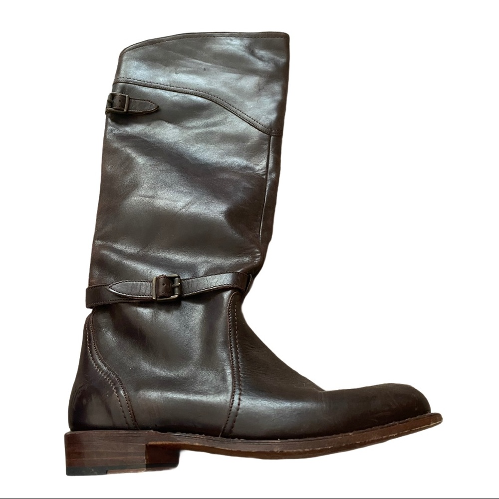 Frye Dorado brown leather riding boots sz 9M - Picture 2 of 12